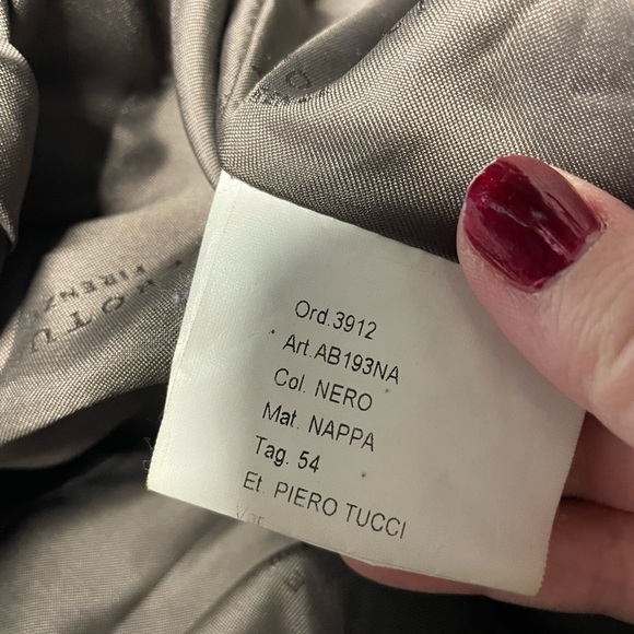 Pierotucci leather jacket back women’s medium Lambskin made in Italy - Picture 3 of 6